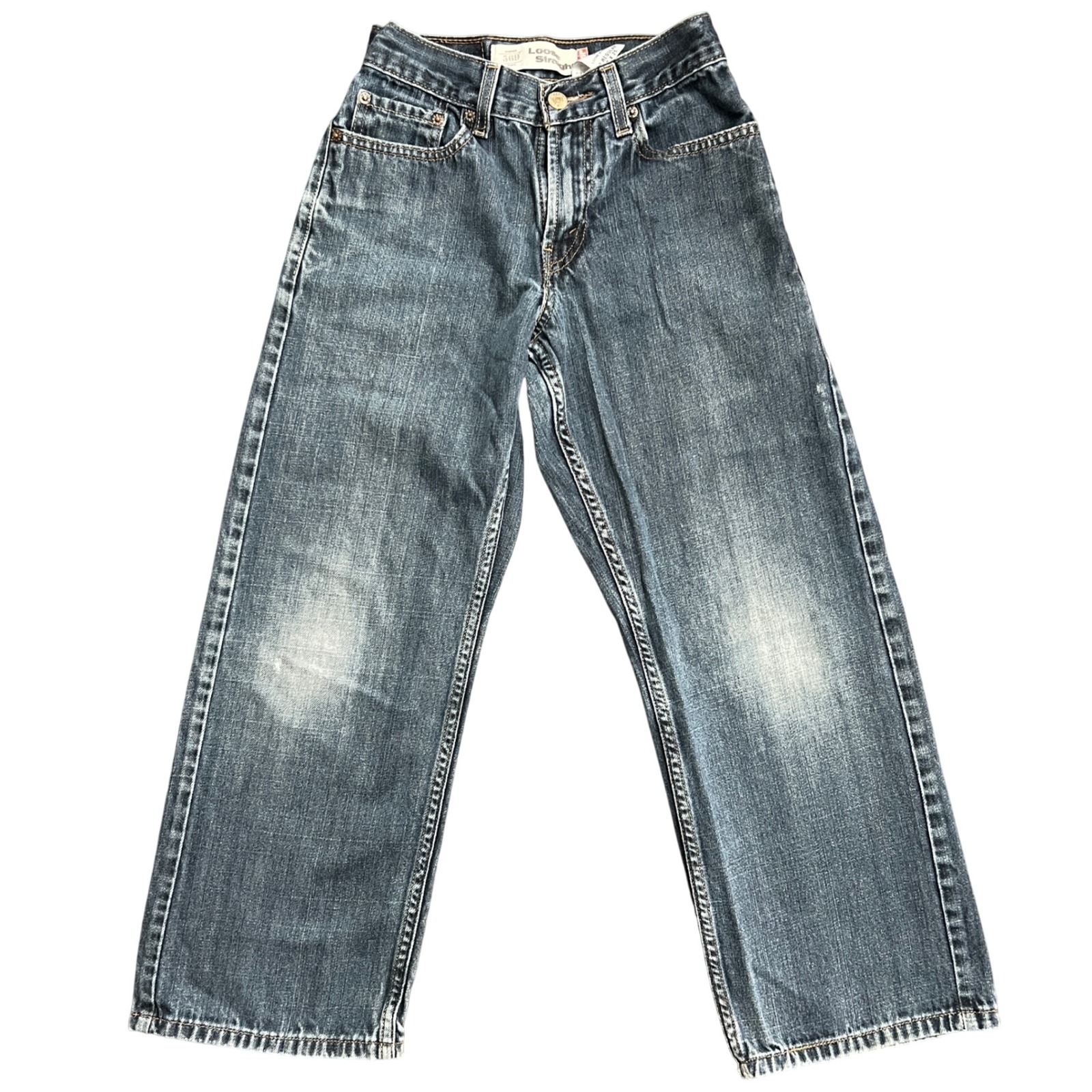 Levi Strauss Co 569 Loose Straight Jeans Kids Size 10 Regular 25x25 Blue Denim